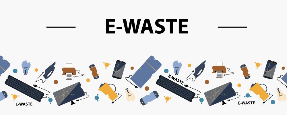 Ewaste - old used electronic devices