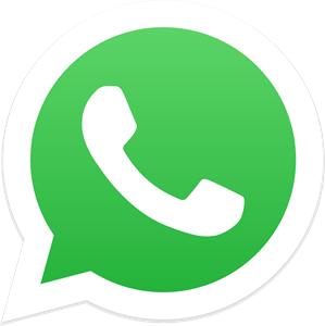 Image of the WhatsApp icon, featuring a green speech bubble with a white telephone inside. On a transparent background.