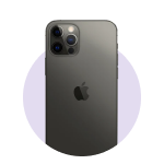 Spacegrey iPhone 12 Pro in a purple circle